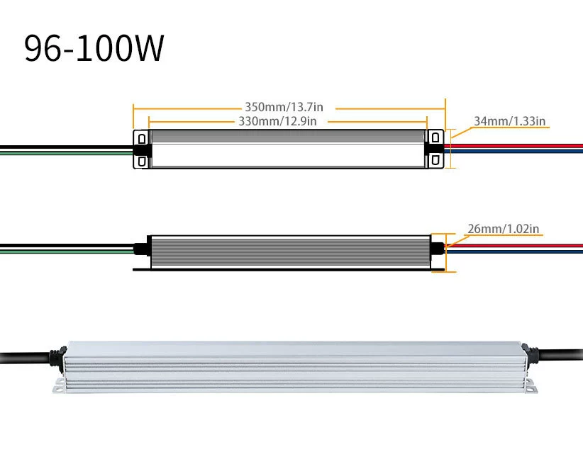 30-100W五合一防水調光電源0-10V 12V/24/36V/48V